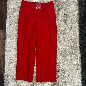 Ann Taylor stretch red ankle pant sz 6P NWT